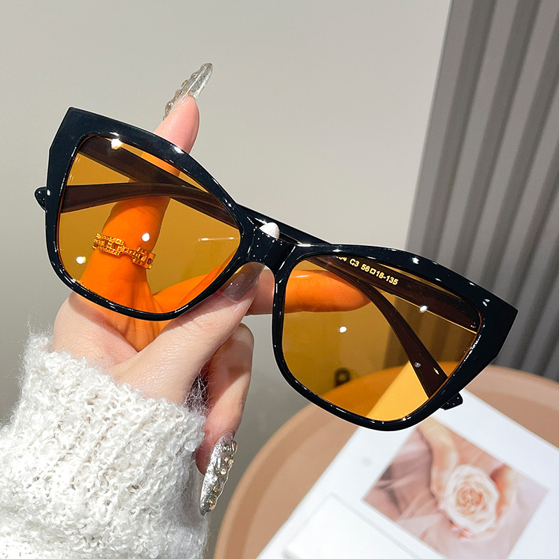 Women Color Block Cat Eye Eyeg - Sunglasses Cat Eye review and price