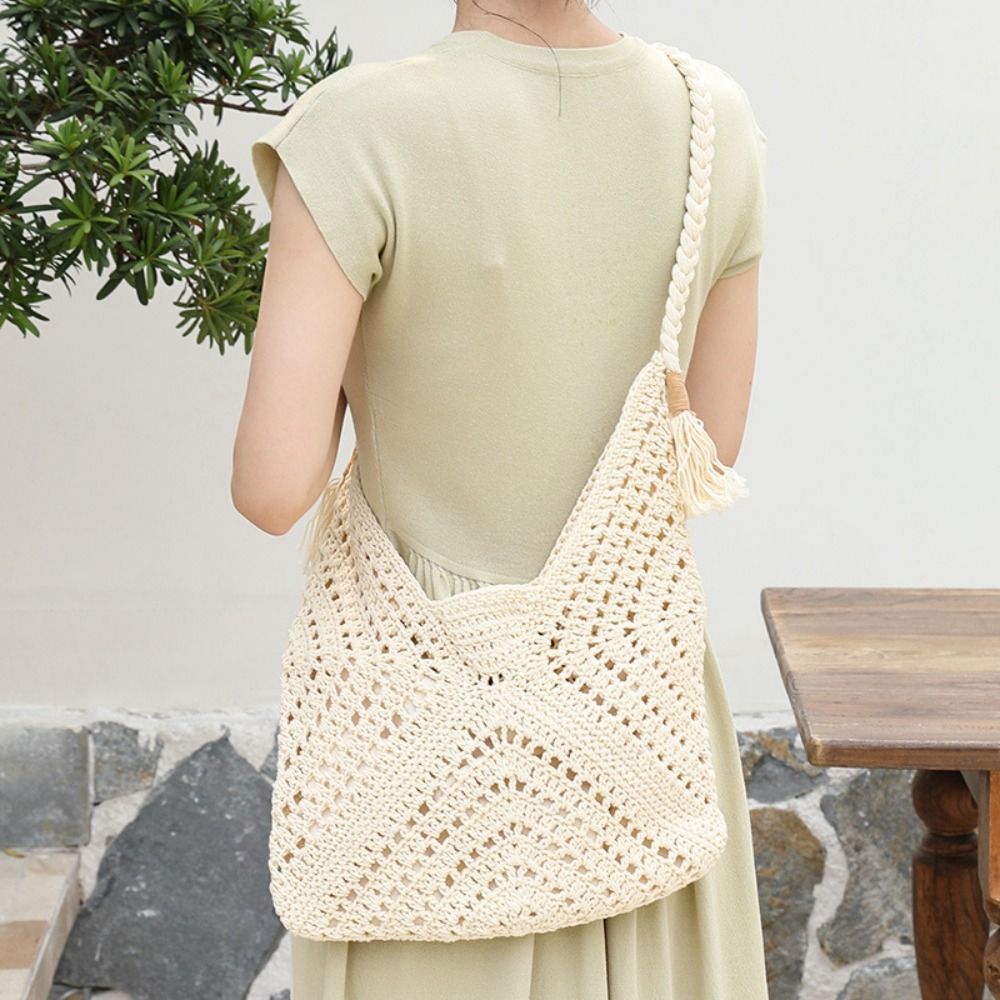 Simple Bohemian Knitted Should - Tote Bag Beach review and price