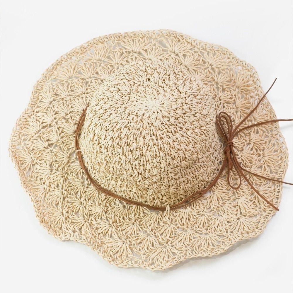 Handwoven Crochet Straw Hat Wi - Hat Floppy Wide review and price