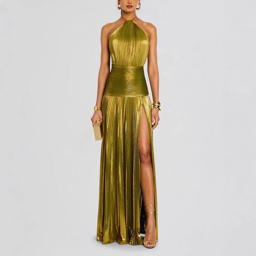 Elegant Party Dress Sleeveless - Maxi Dress Halter review and price