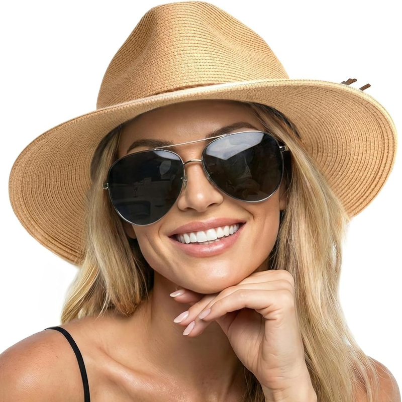 1pc Summer Straw Beach Sun Hat - Hat Floppy Wide review and price