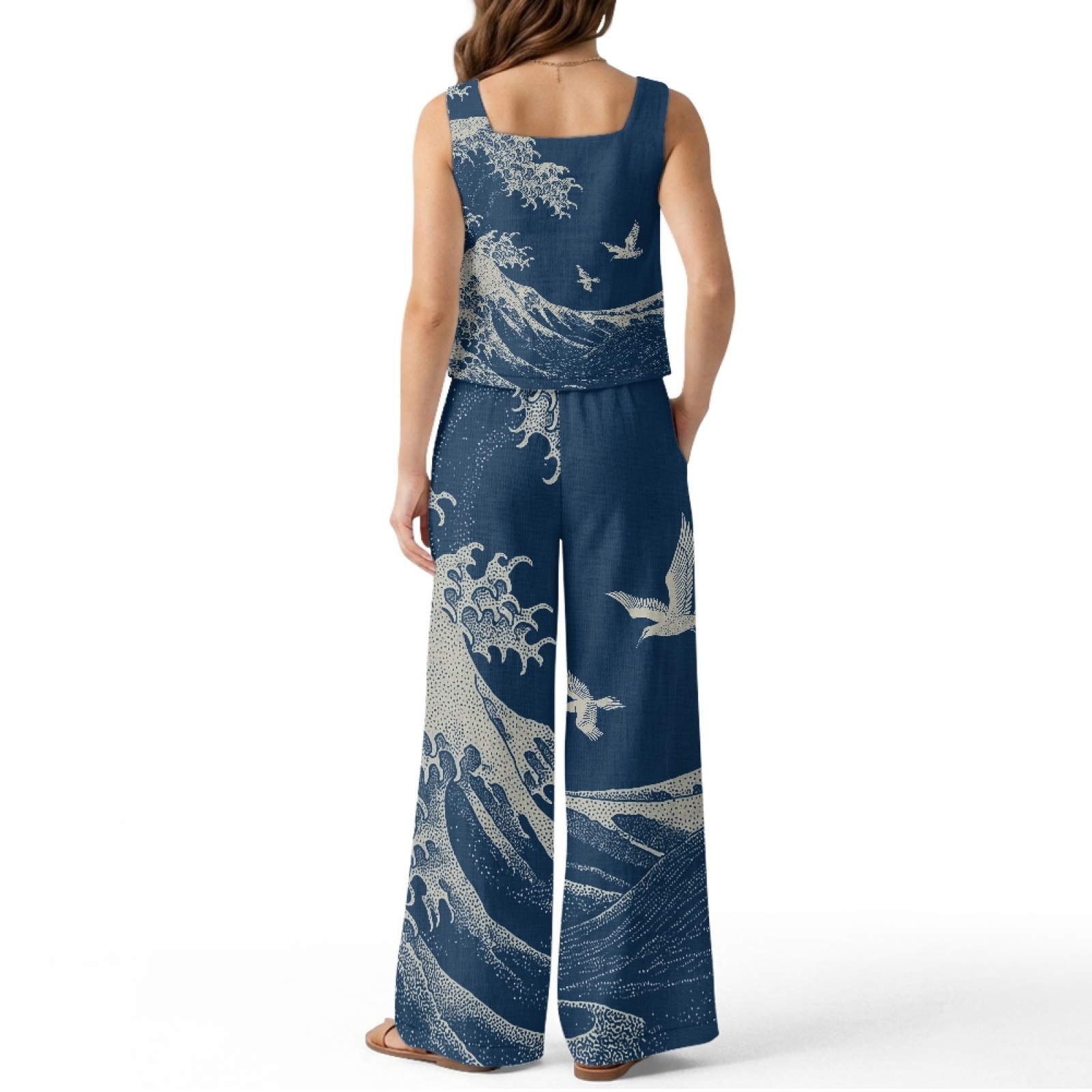 INSTANTARTS Women’s Linen Vest - Linen Pant Wide review and price
