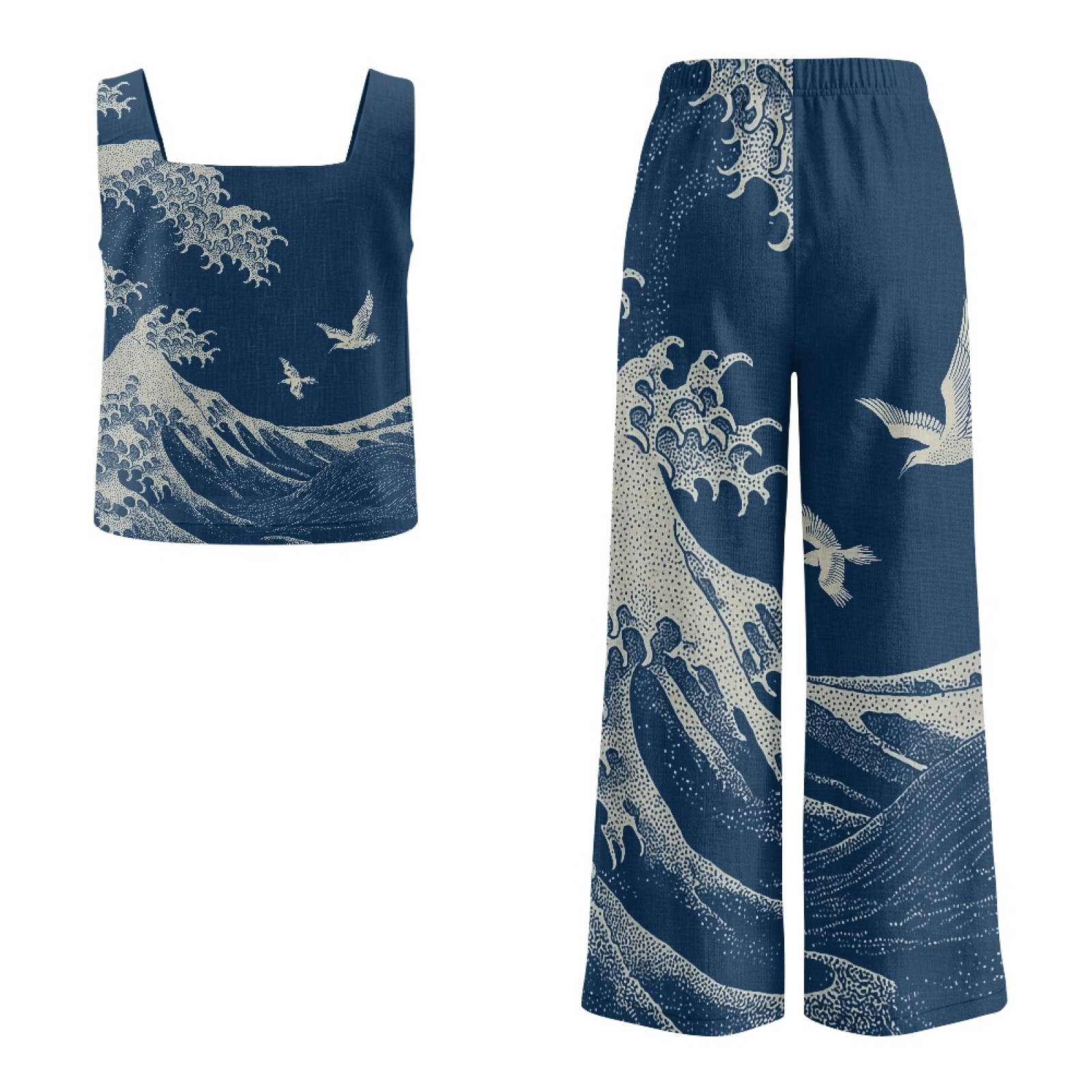 INSTANTARTS Women’s Linen Vest - Linen Pant Wide review and price