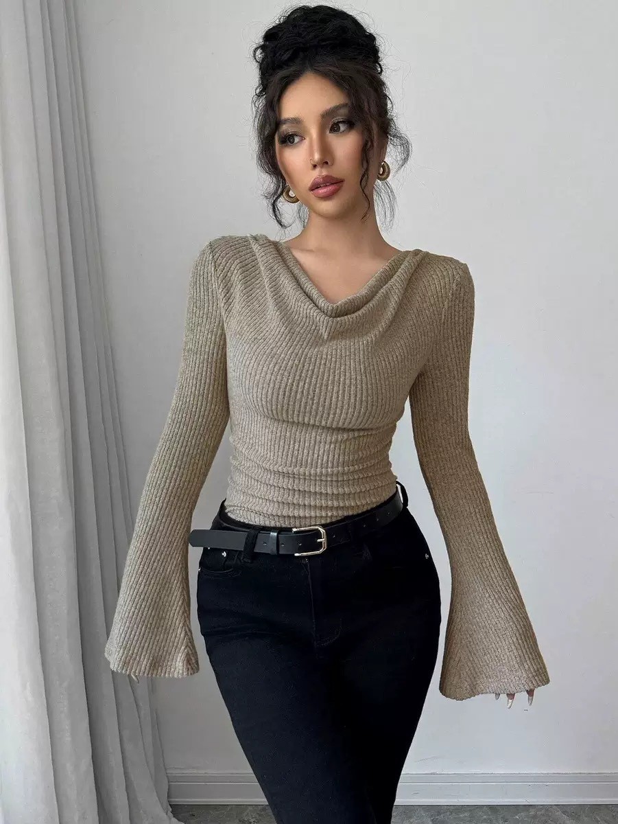 Women Blouse Off Shoulder Cowl - Blouse Off Shoulder review and price