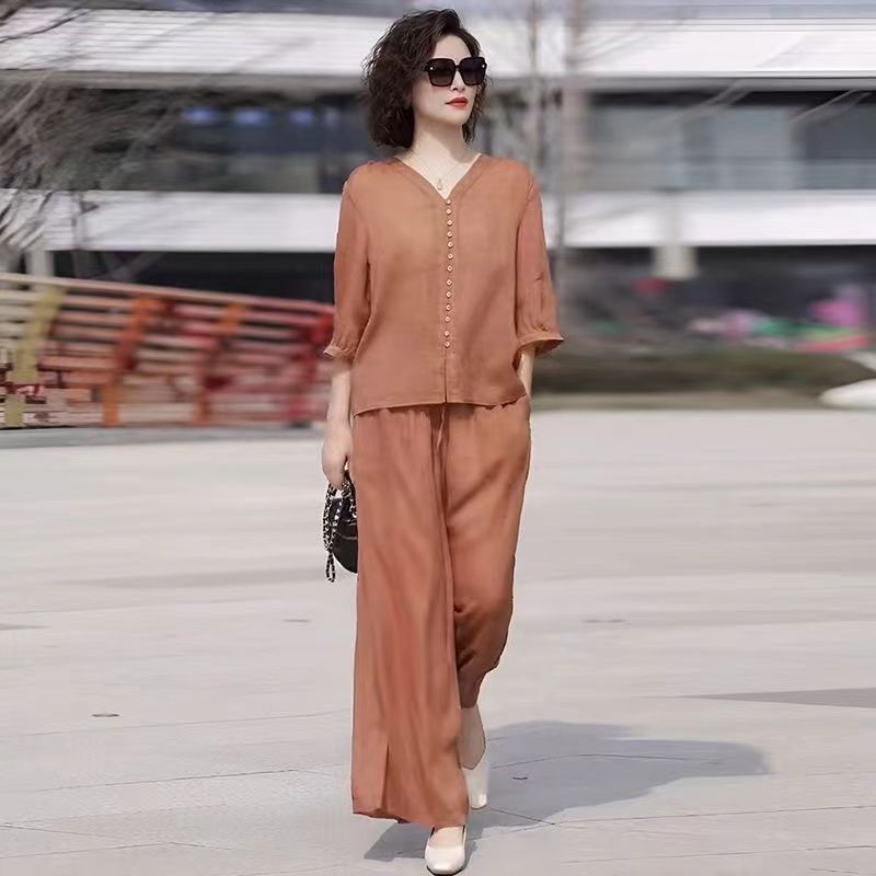 Cotton and Linen Women's Set 2 - Linen Pant Wide review and price