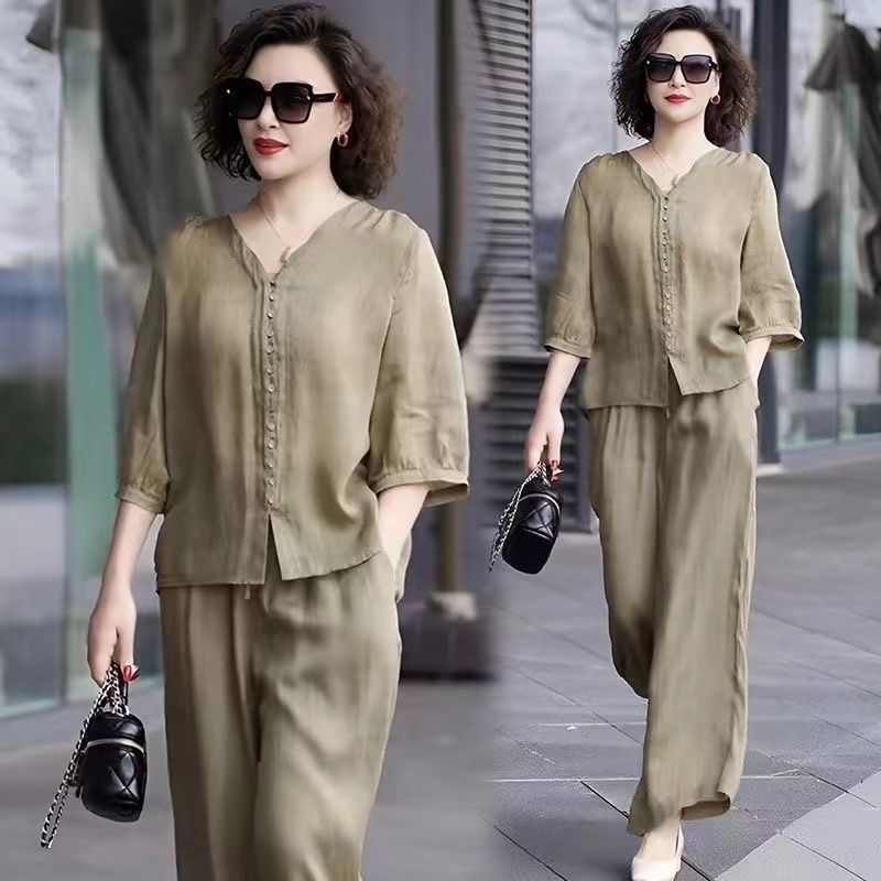 Cotton and Linen Women's Set 2 - Linen Pant Wide review and price