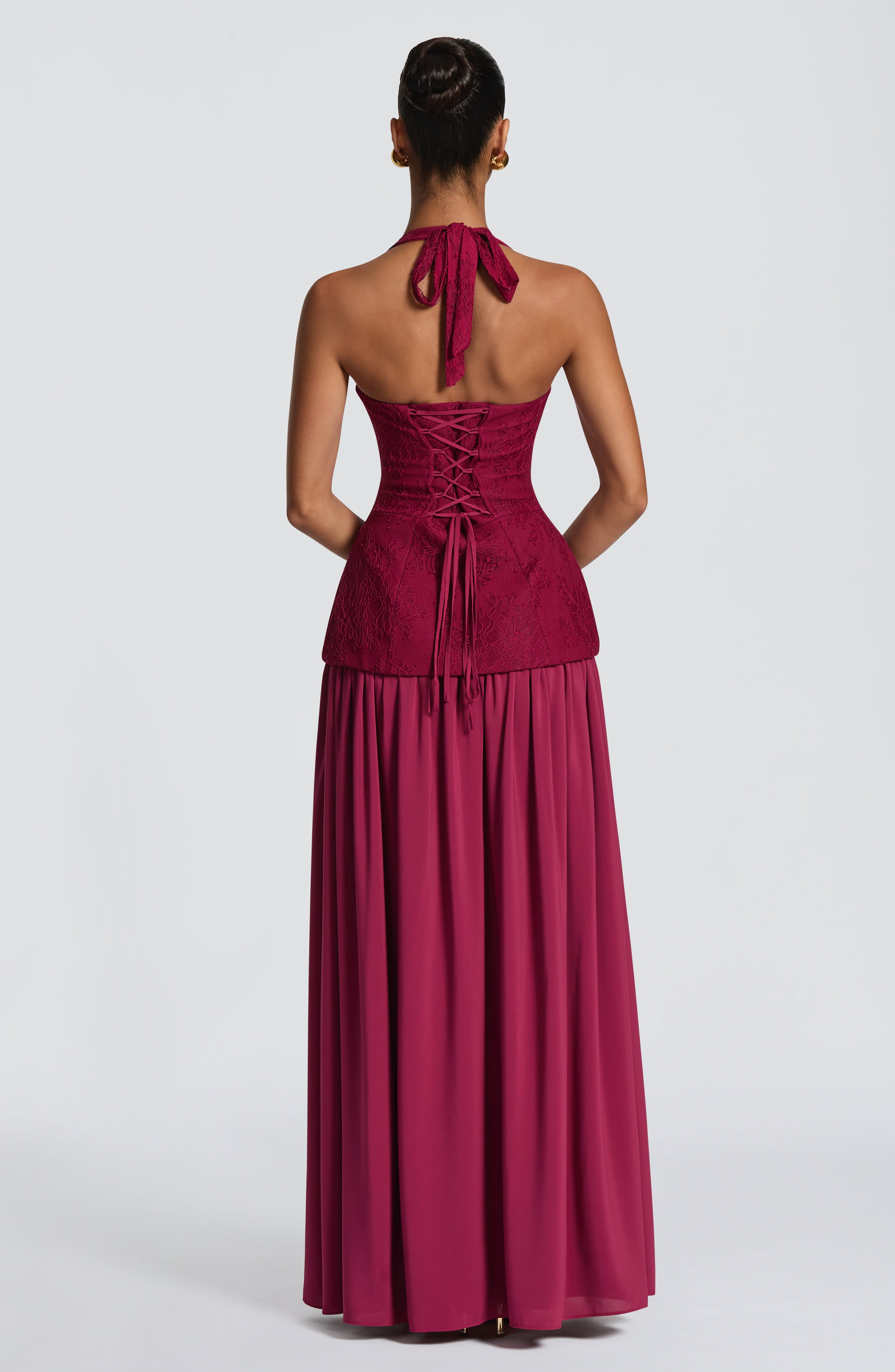 Backless Lace Corset Maxi Dres - Maxi Dress Halter review and price