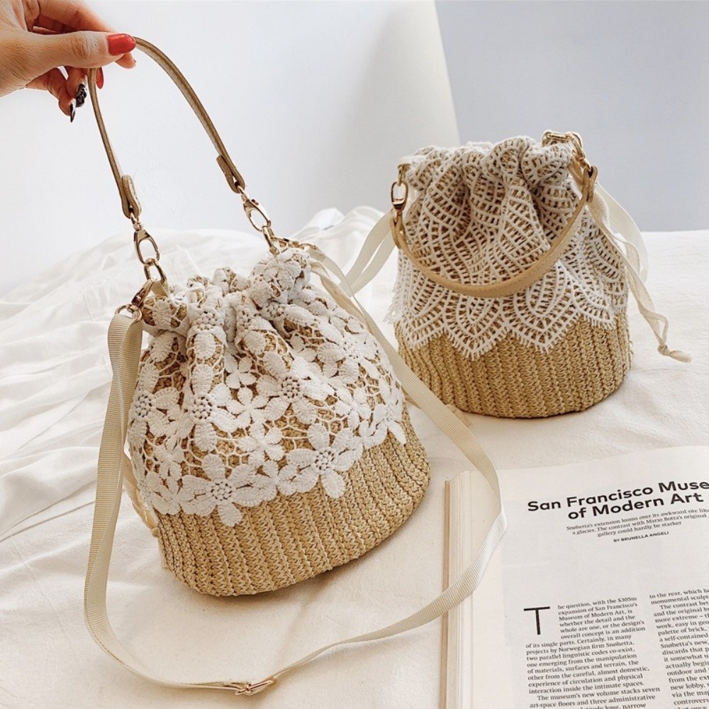 Portable Lace Straw Shoulder B - Tote Bag Beach review and price