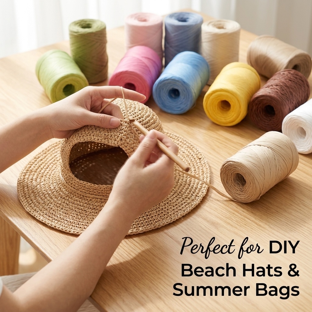 150m DIY Natural Paper Raffia  - Crochet Bag Raffia review and price