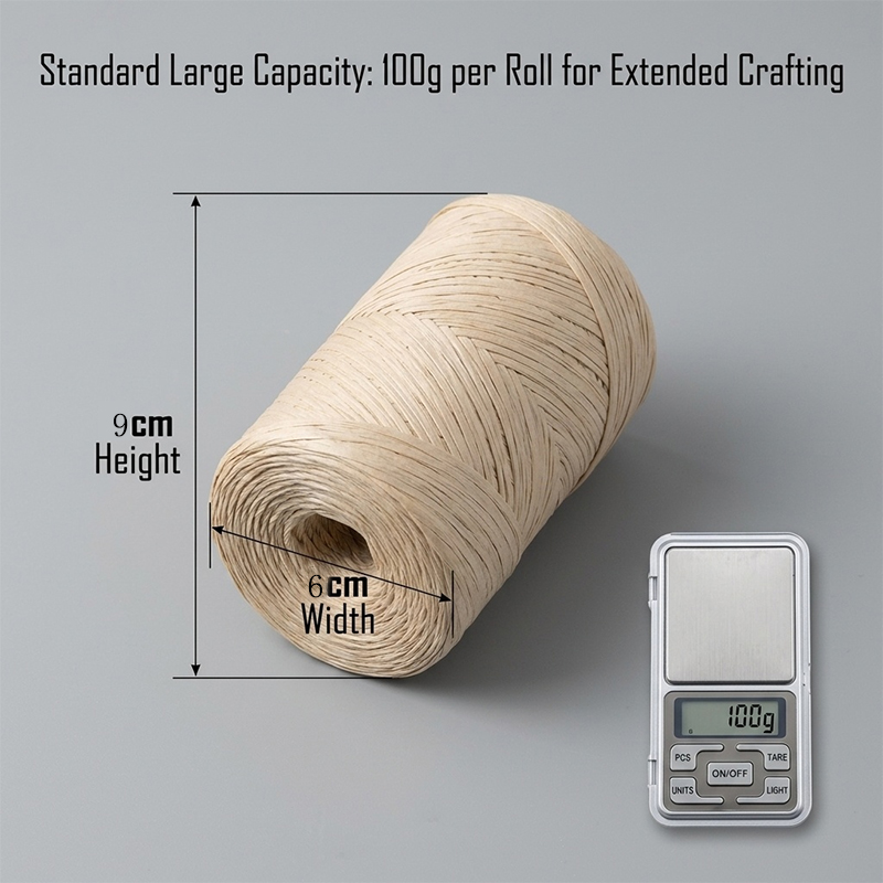 150m DIY Natural Paper Raffia  - Crochet Bag Raffia review and price