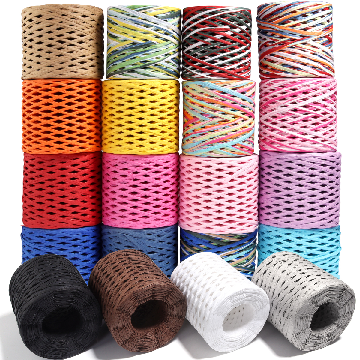 80-200M/Roll 4mm Colored Raffi - Crochet Bag Raffia review and price